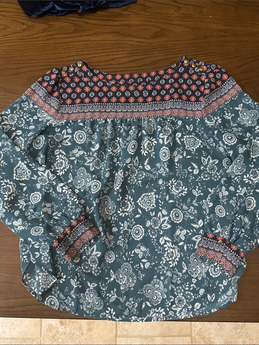 Loft Petite Large Floral Blouse
